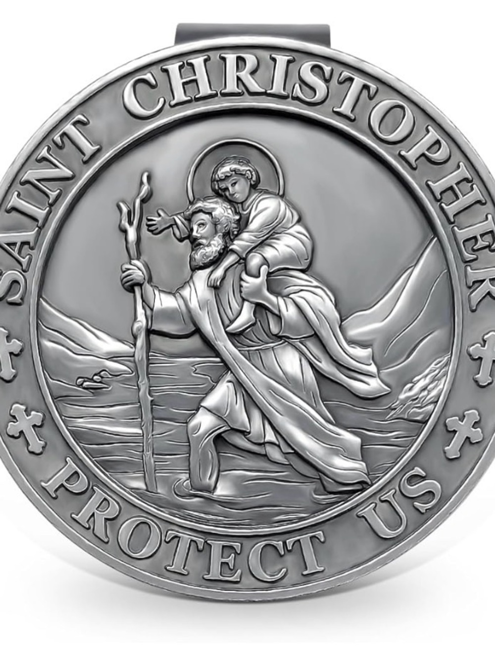 Saint Christopher Car Visor Clip